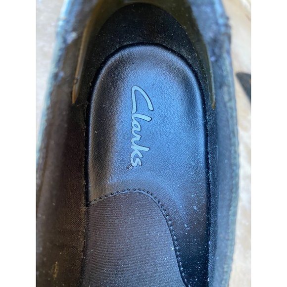 CLARKS WORK SHOE - Women - 7.5 - Black Leather - Loafers - Slip Resistant - Picture 12 of 14